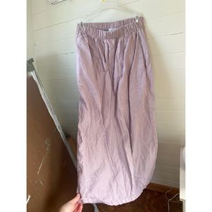 Lilac Linen Skirt Prairie Girl